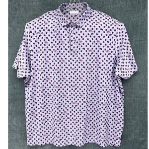 Fore Fathers Dr Pepper Blackberry Polo Mens XXXL Purple Performance Short Sleeve